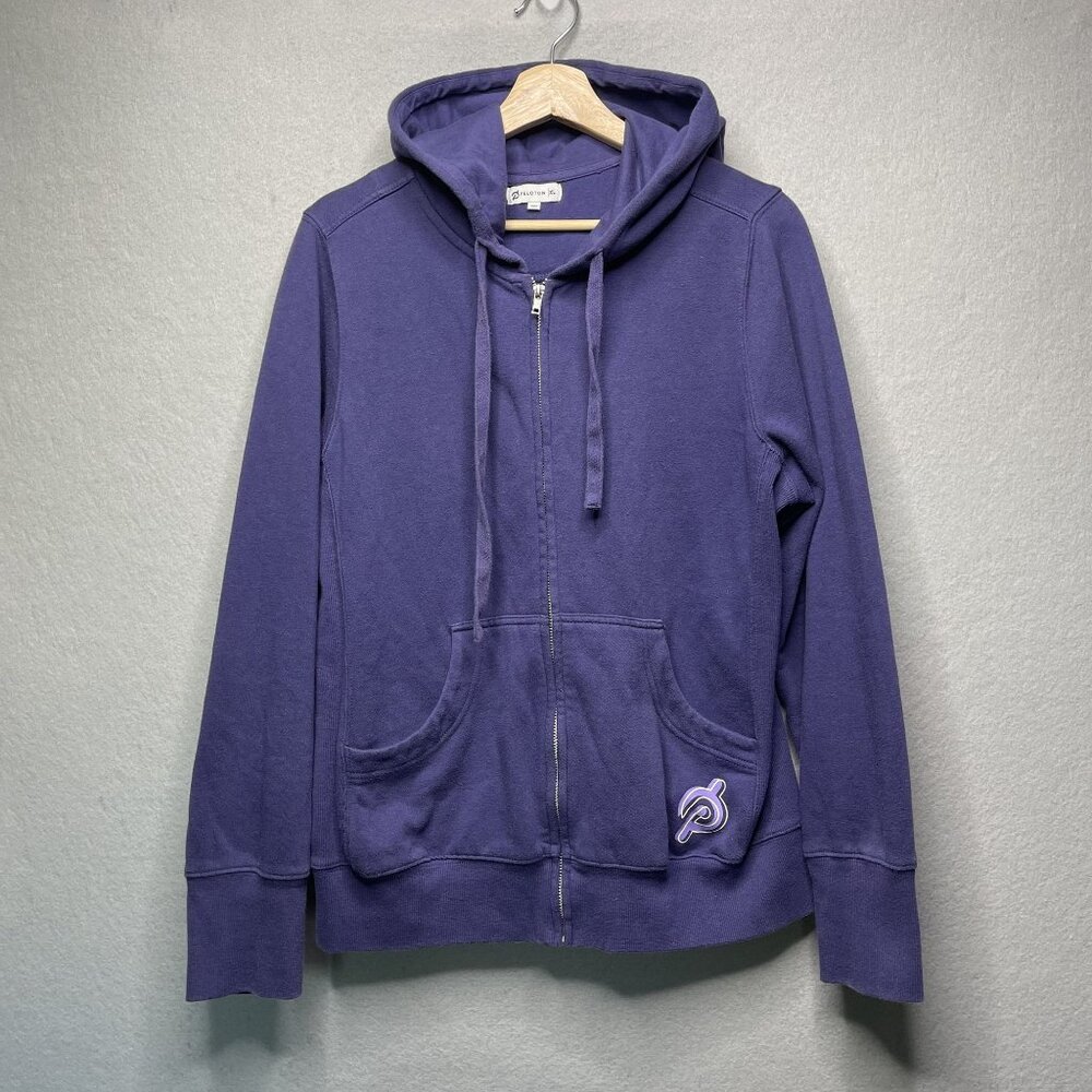 Peloton Ultimate Fleece Full Zip Sweatshirt Hoodie Women XL Spellout Logo